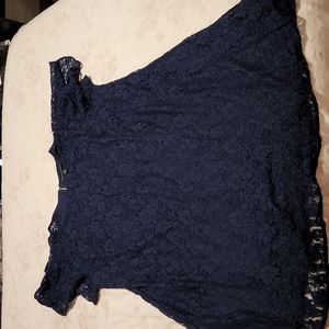 Lane Bryant navy bule lace dress 24